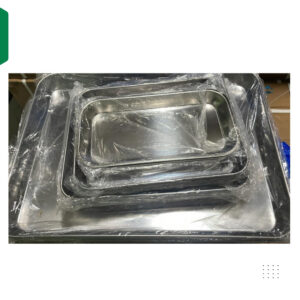 Plateaux médicaux rectangulaires inox