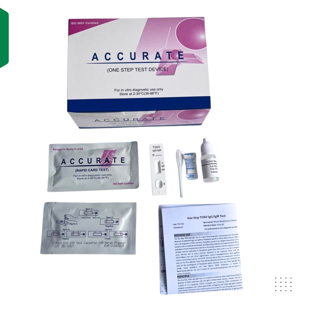 Test rapide Toxoplasmose IgG/IgM en cassette (25 tests)